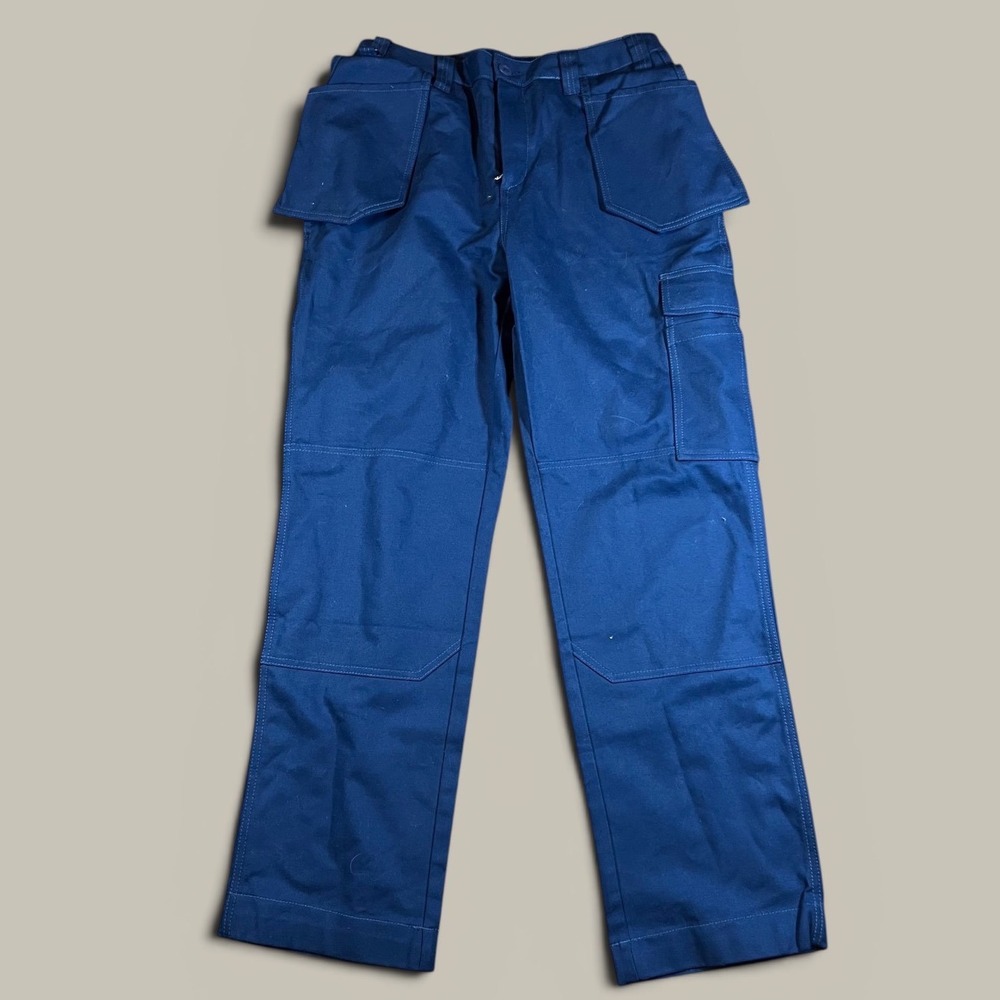 IKEA Trousers Multi-Pocket Shaped Mens J 32x30 Blue Workwear Cargo Utility